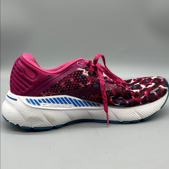 Brooks Adrenaline GTS 22 Running Shoes Women's Size 8.5 Pink Leopard - Picture 6 of 8